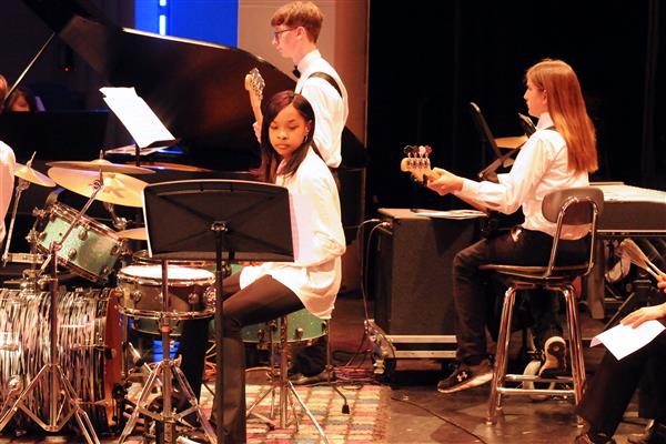Students performing at the 2023-2024 All County Jazz Concert